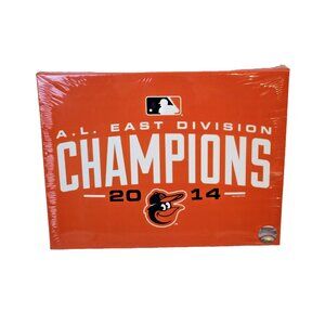 Baltimore Orioles 2014 AL East Division Champions 12x9” Wall Canvas Picture Sign